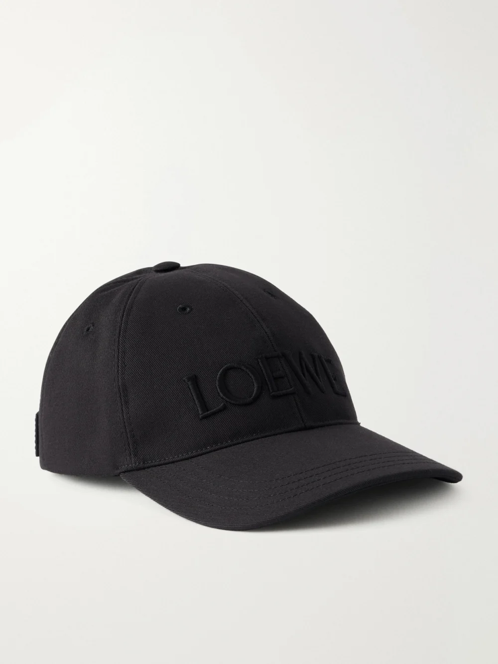 Loewe + Paula's Ibiza Logo-embroidered Cotton-twill Cap in black