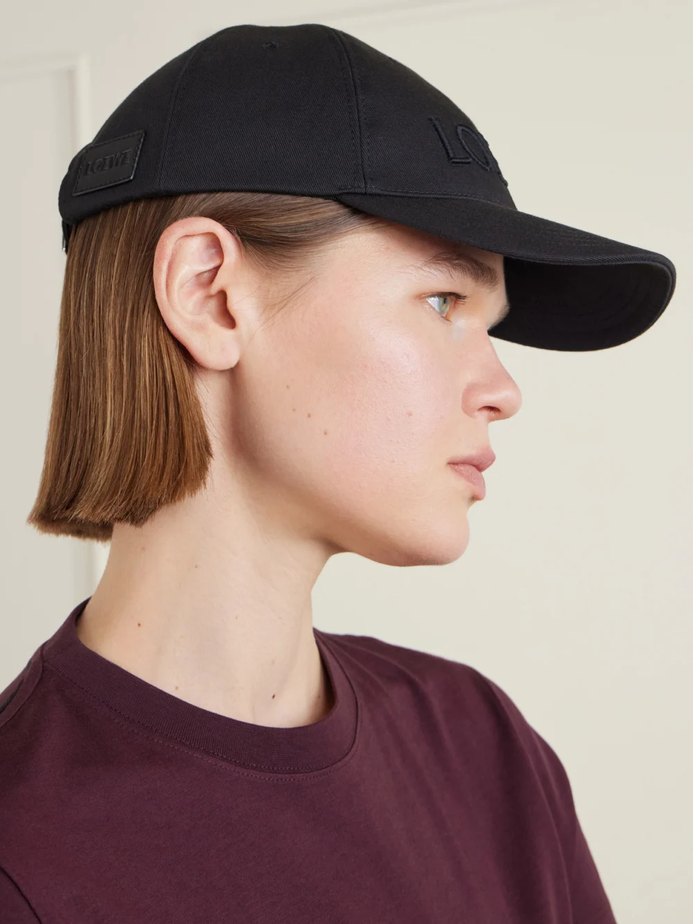 Loewe + Paula's Ibiza Logo-embroidered Cotton-twill Cap, styled view