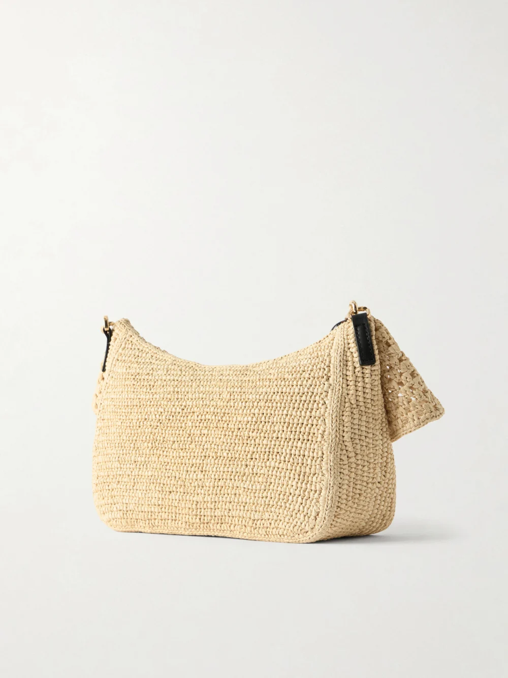 Back view of the Loewe + Paula's Ibiza Ola Medium Embellished Raffia Shoulder Bag