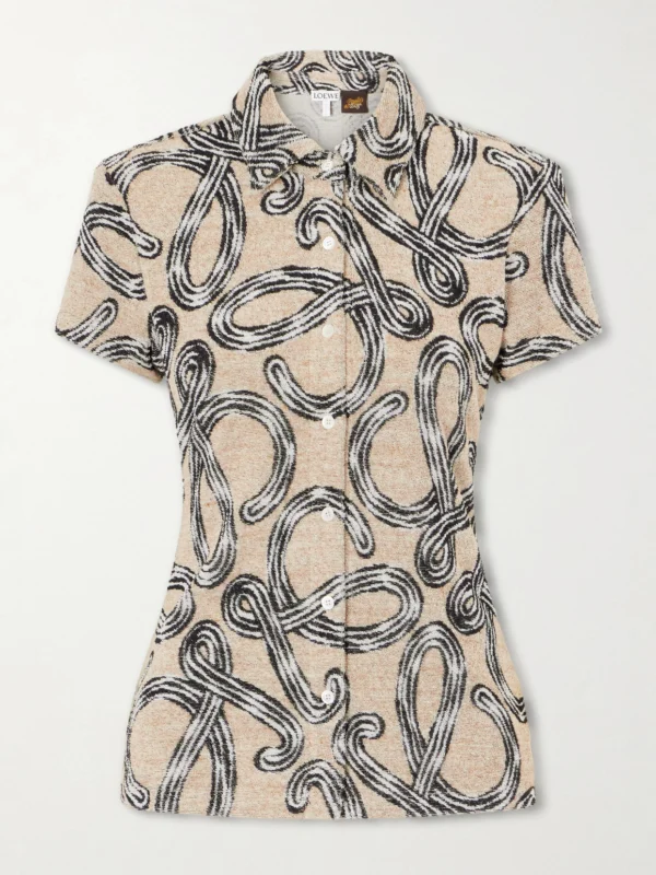 Loewe +paula's Ibiza Printed Cotton-blend Terry Shirt