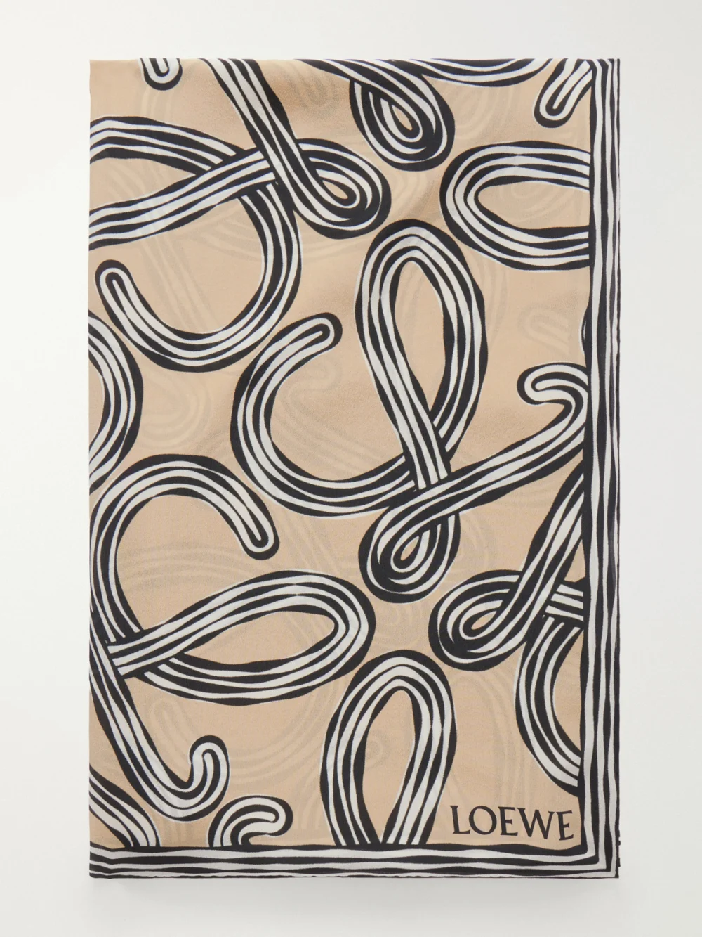 Loewe + Paula's Ibiza Printed Silk Scarf in light blue