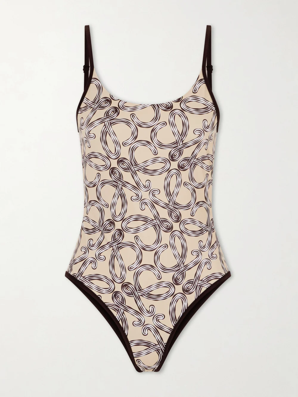 Loewe + Paula's Ibiza Printed Swim Suit in beige