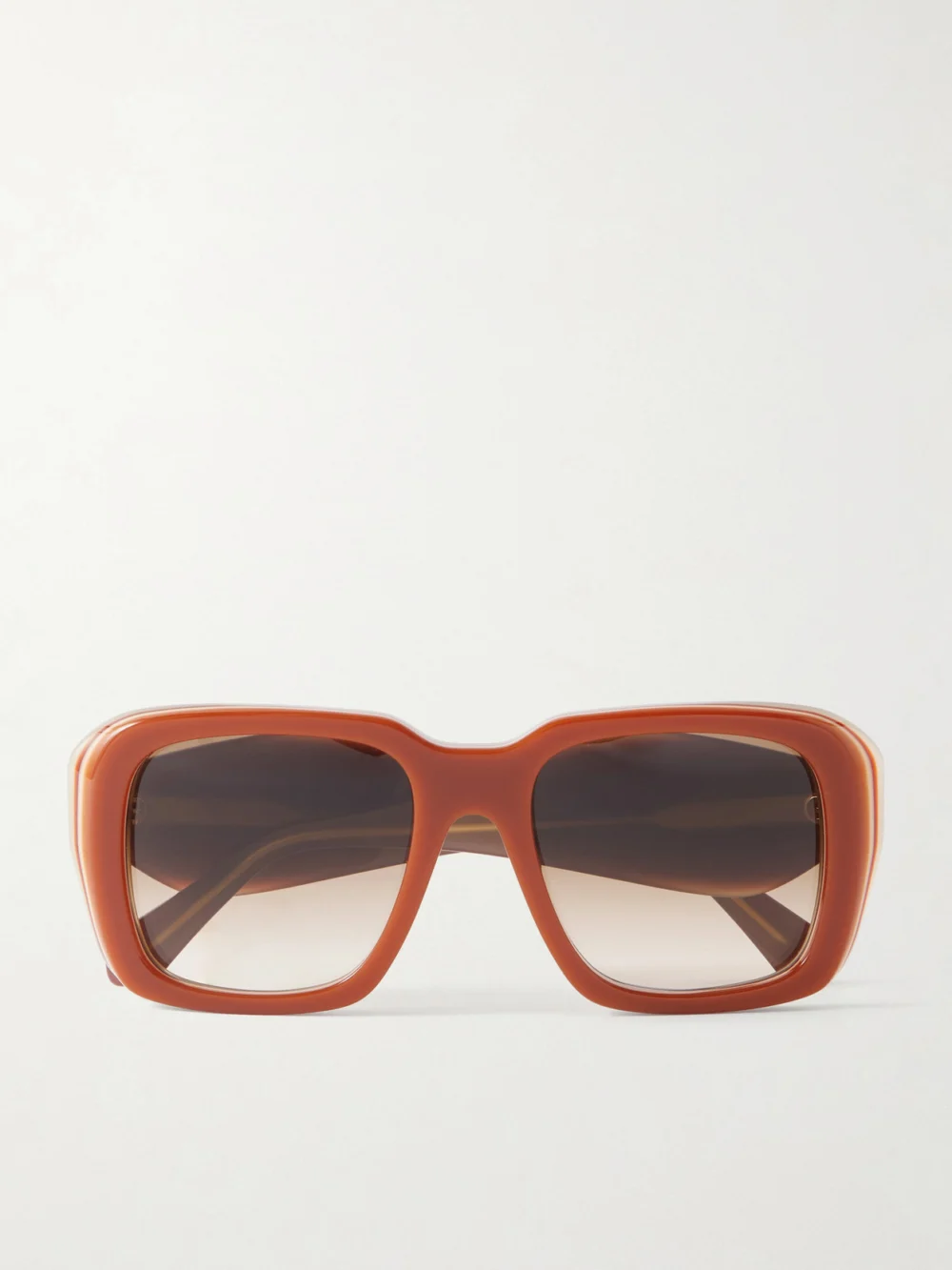 Loewe + Paula's Ibiza Square-frame Acetate Sunglasses in brick