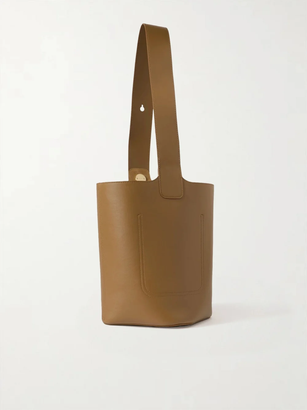 Back view of the Loewe Pebble Embellished Leather Bucket Bag
