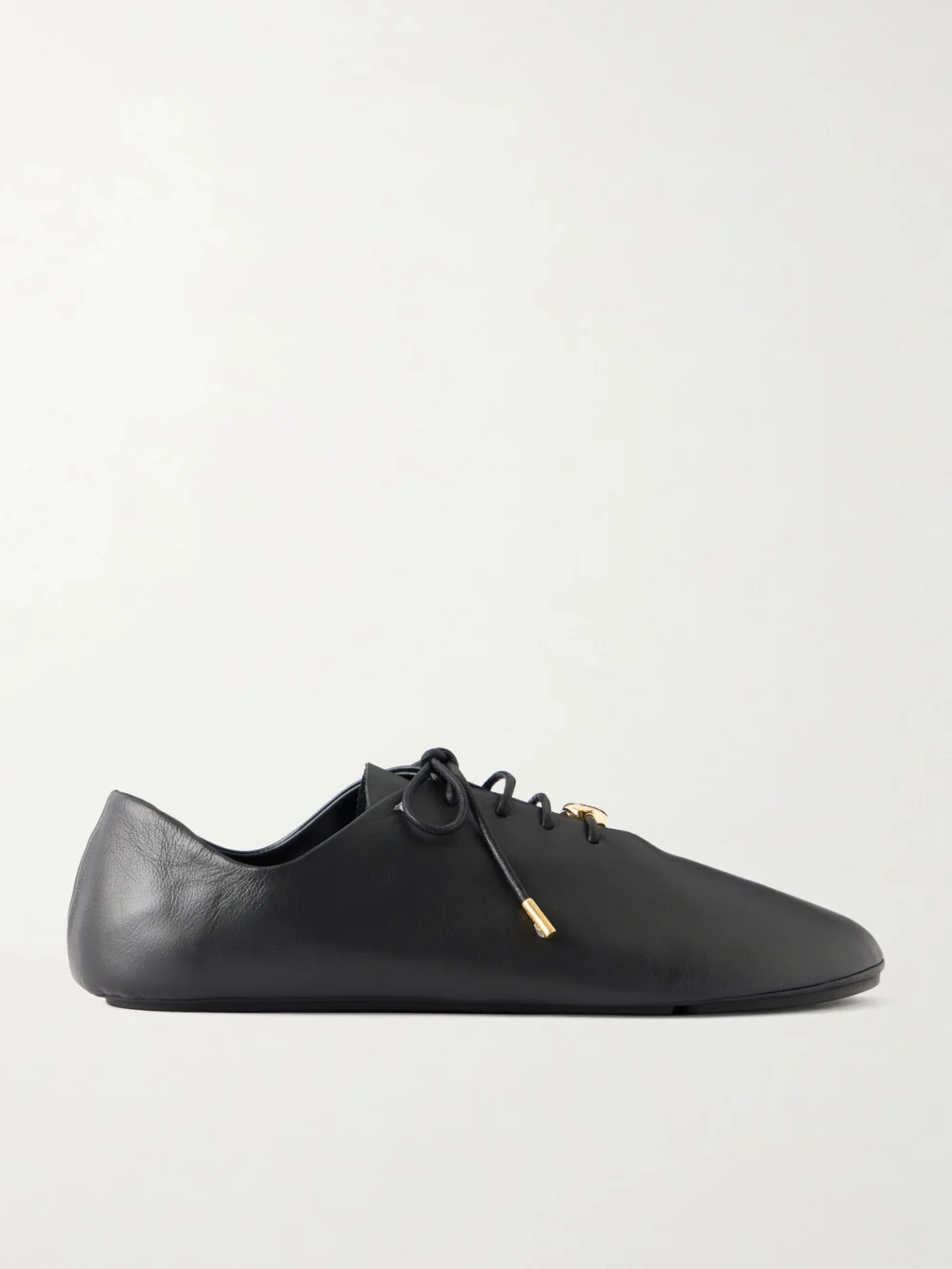 Loewe Pebble Embellished Leather Sneakers in black