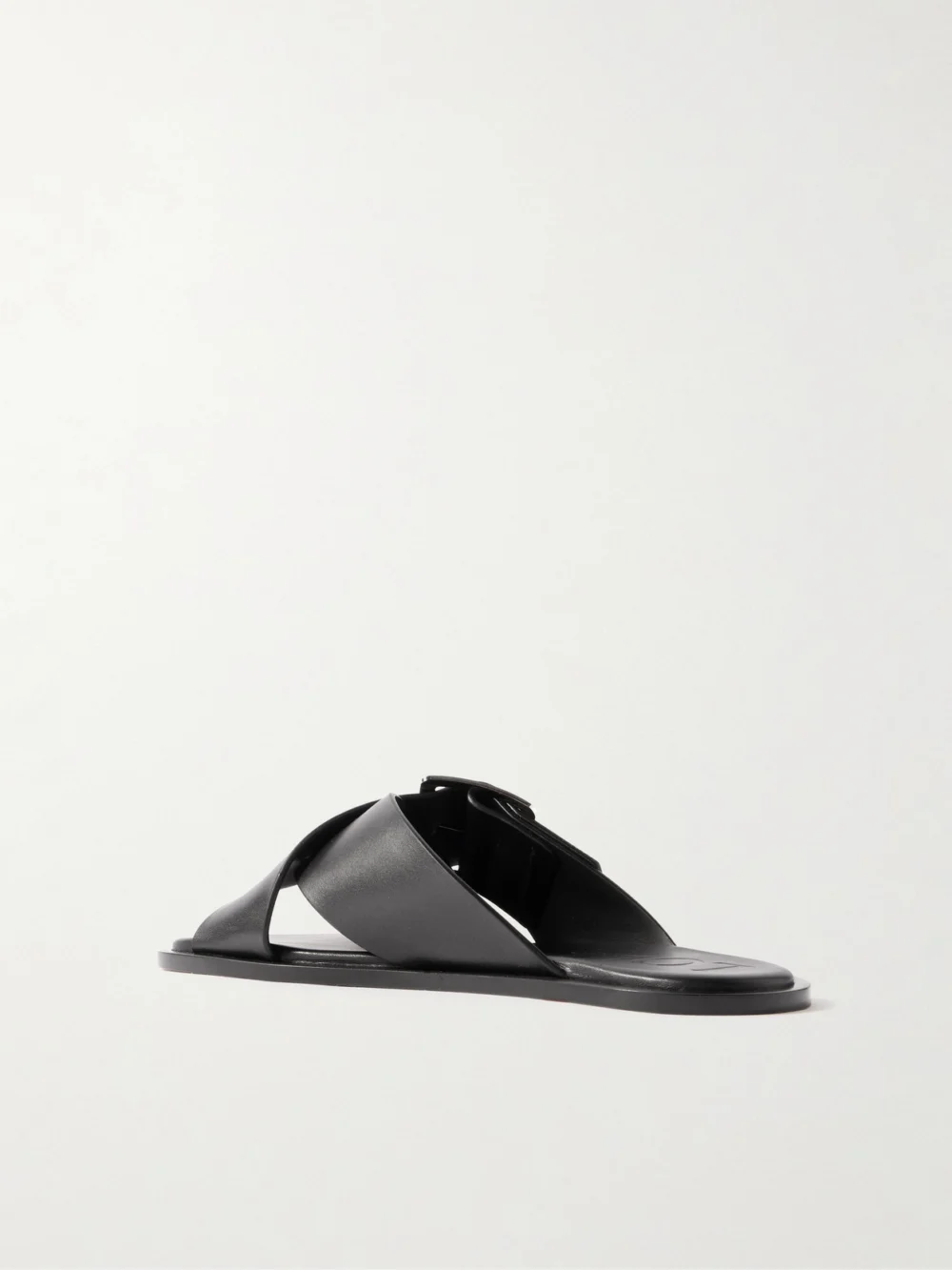 Back view of the Loewe Petal Belt Buckled Leather Slides