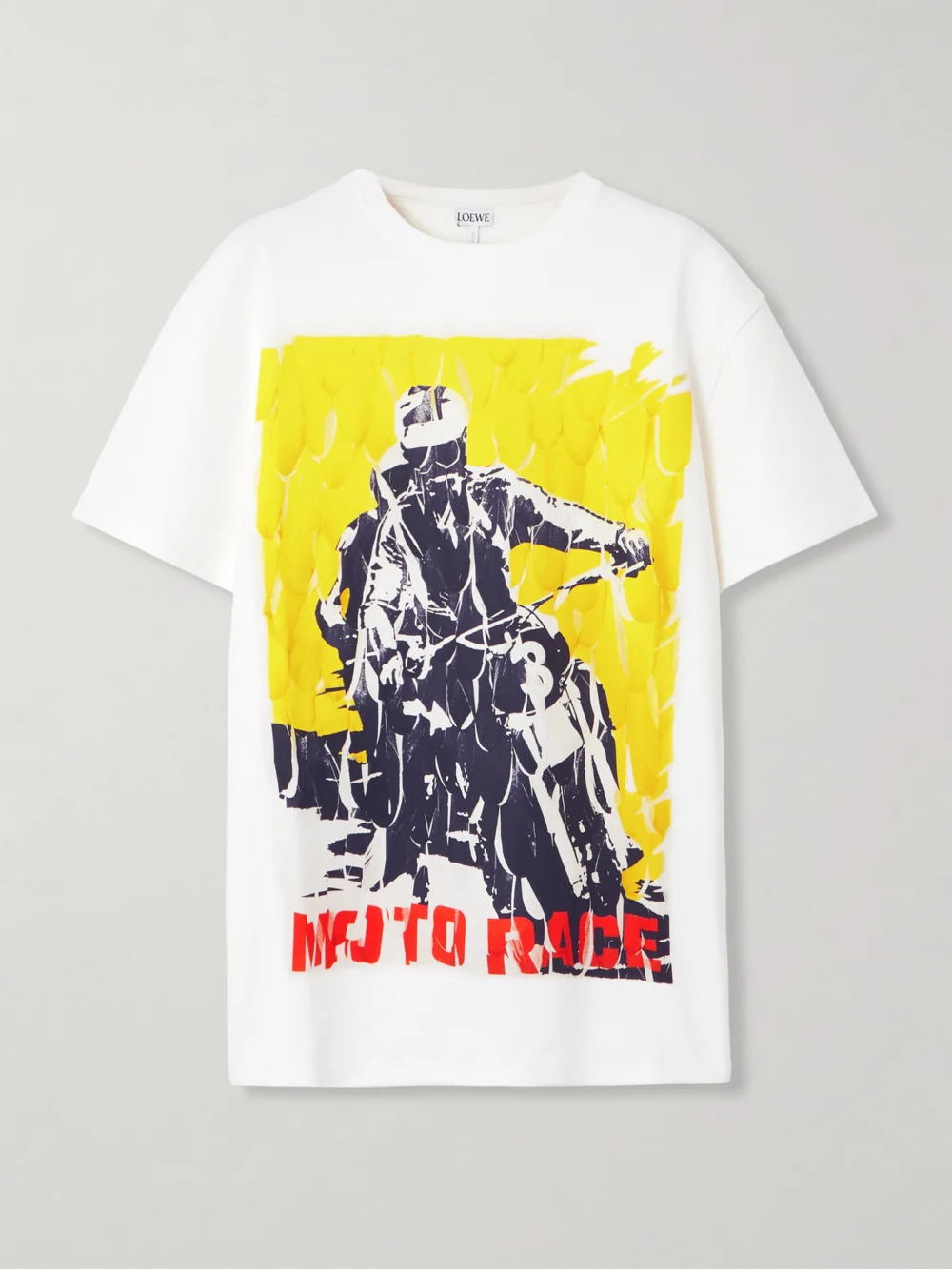 Loewe Printed Cotton-blend Jersey T-shirt in white