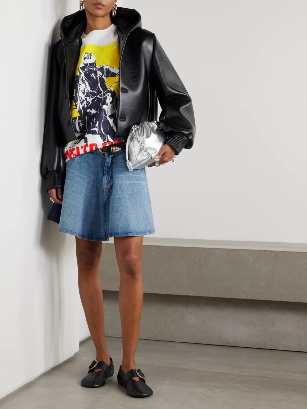 Loewe Printed Cotton-blend Jersey T-shirt, worn by a model