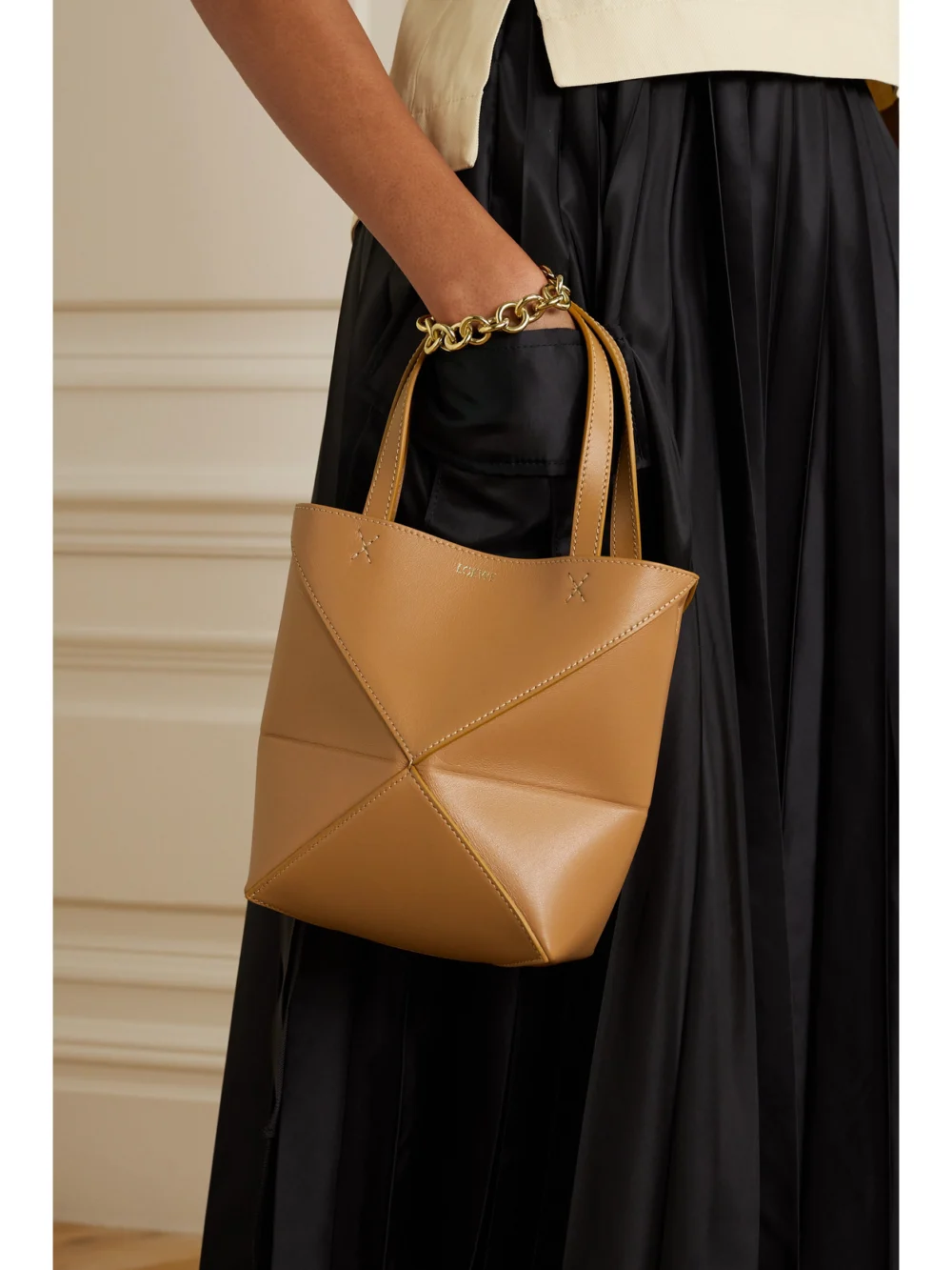 Loewe Puzzle Convertible Mini Leather Tote, styled view
