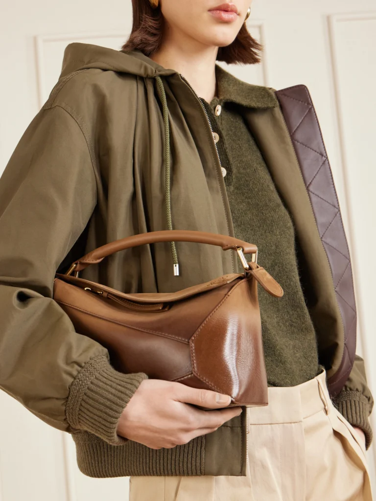 Loewe Puzzle Edge Small Patent-nubuck Shoulder Bag