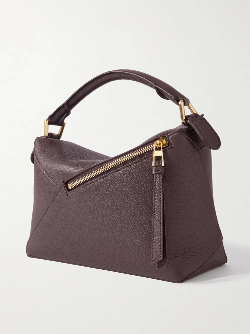 Back view of the Loewe Puzzle Edge Small Textured-leather Shoulder Bag
