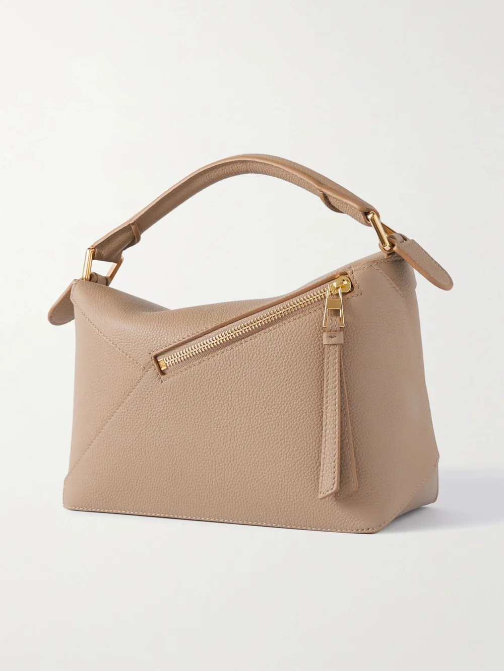 Back view of the Loewe Puzzle Edge Small Textured-leather Shoulder Bag