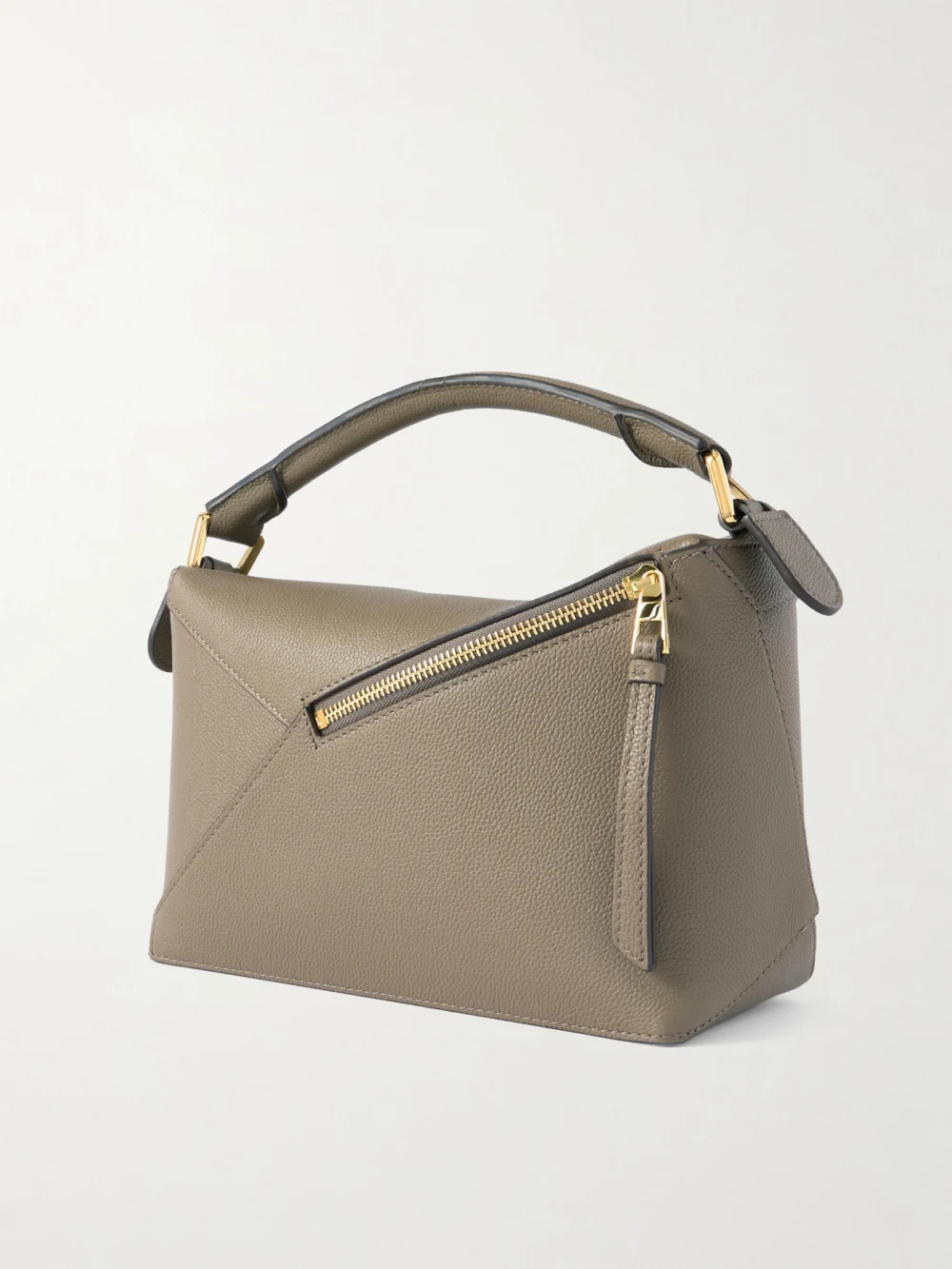 Back view of the Loewe Puzzle Edge Small Textured-leather Shoulder Bag