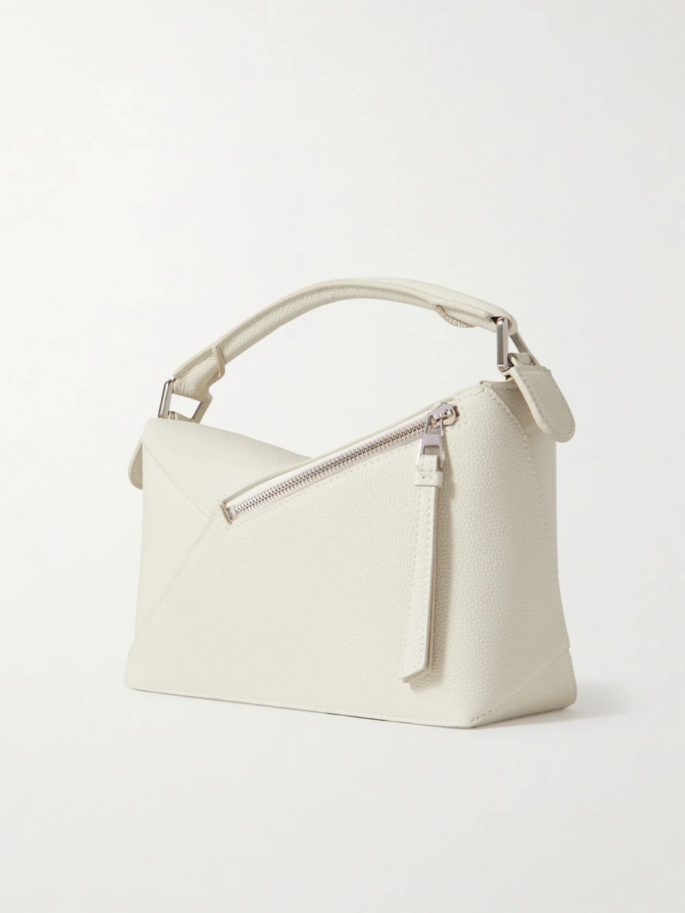 Back view of the Loewe Puzzle Edge Small Textured-leather Shoulder Bag