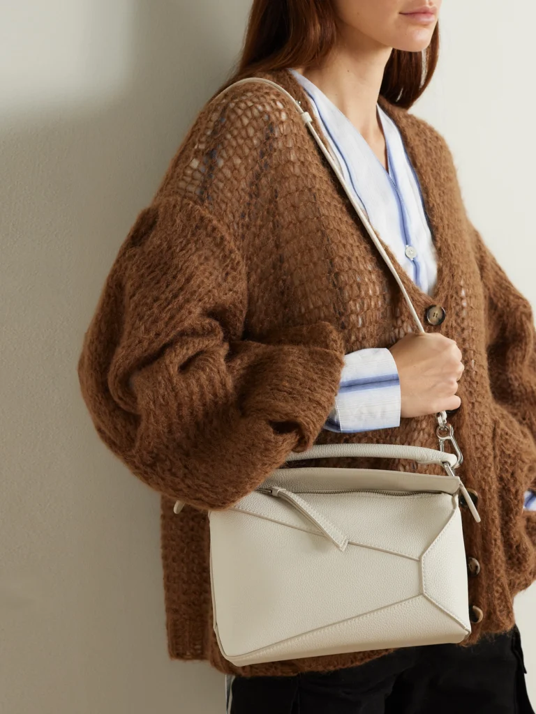 Loewe Puzzle Edge Small Textured-leather Shoulder Bag