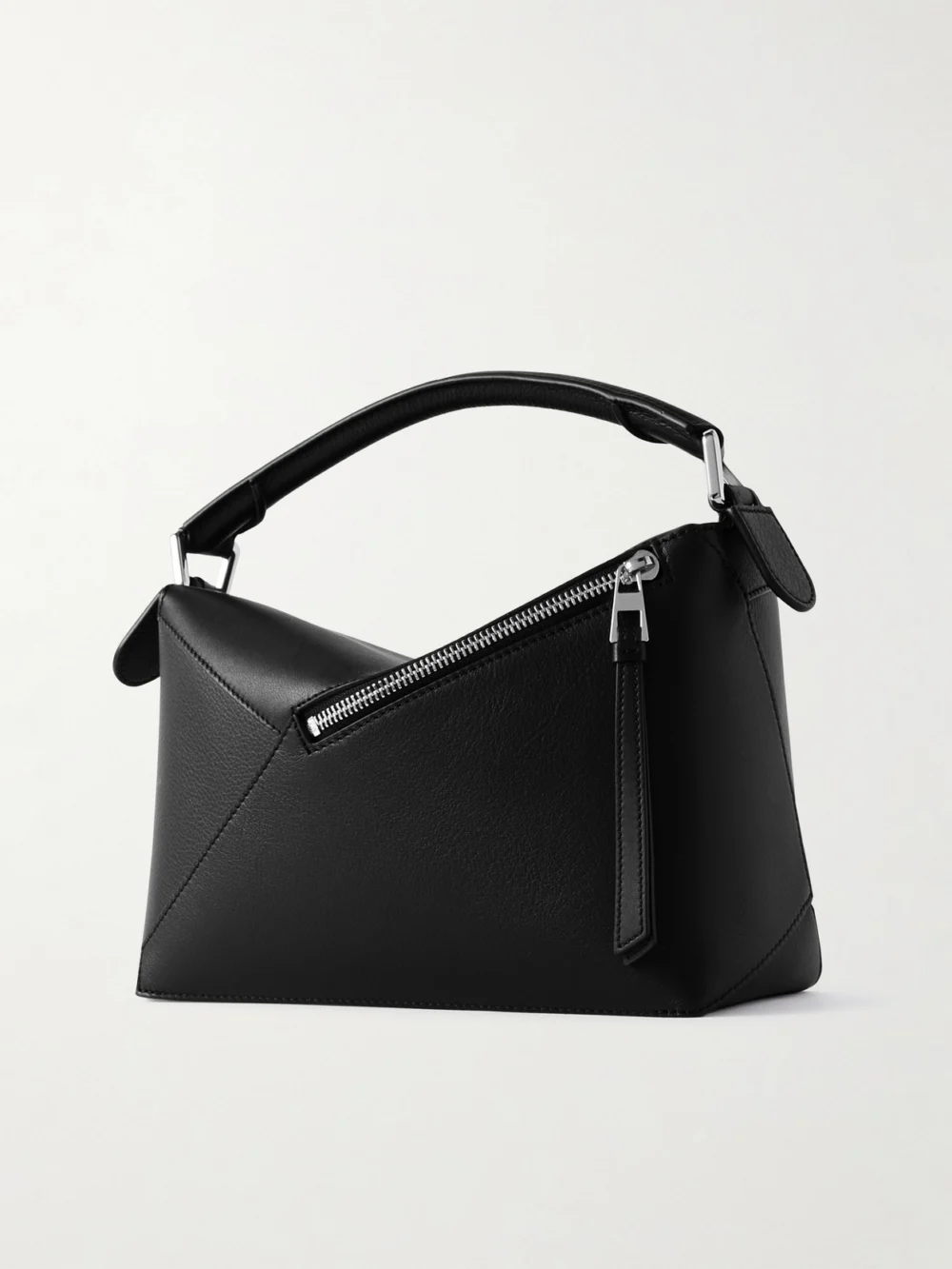 Back view of the Loewe Puzzle Edge Small Textured-leather Top-handle Bag