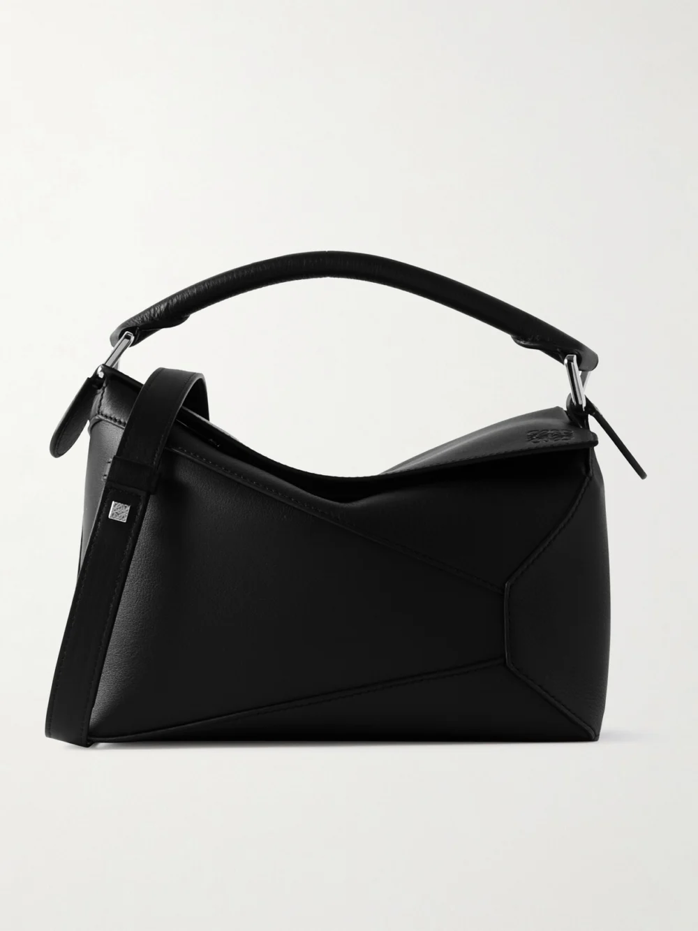 Loewe Puzzle Edge Small Textured-leather Top-handle Bag in black