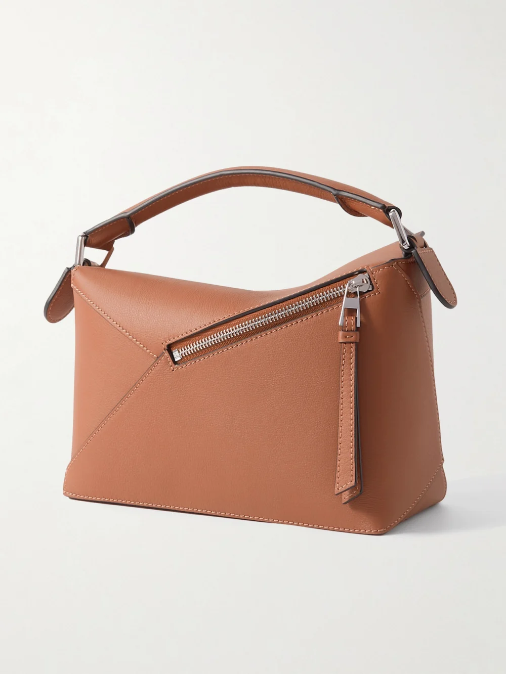 Back view of the Loewe Puzzle Edge Small Textured-leather Top-handle Bag