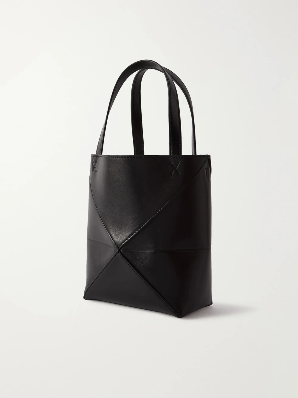 Back view of the Loewe Puzzle Fold Convertible Mini Leather Tote