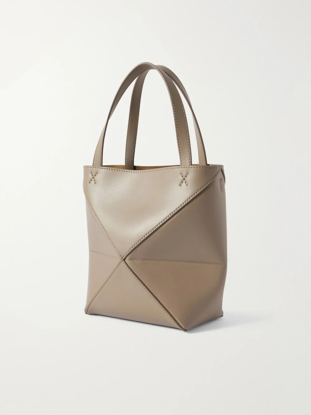 Back view of the Loewe Puzzle Fold Convertible Mini Leather Tote