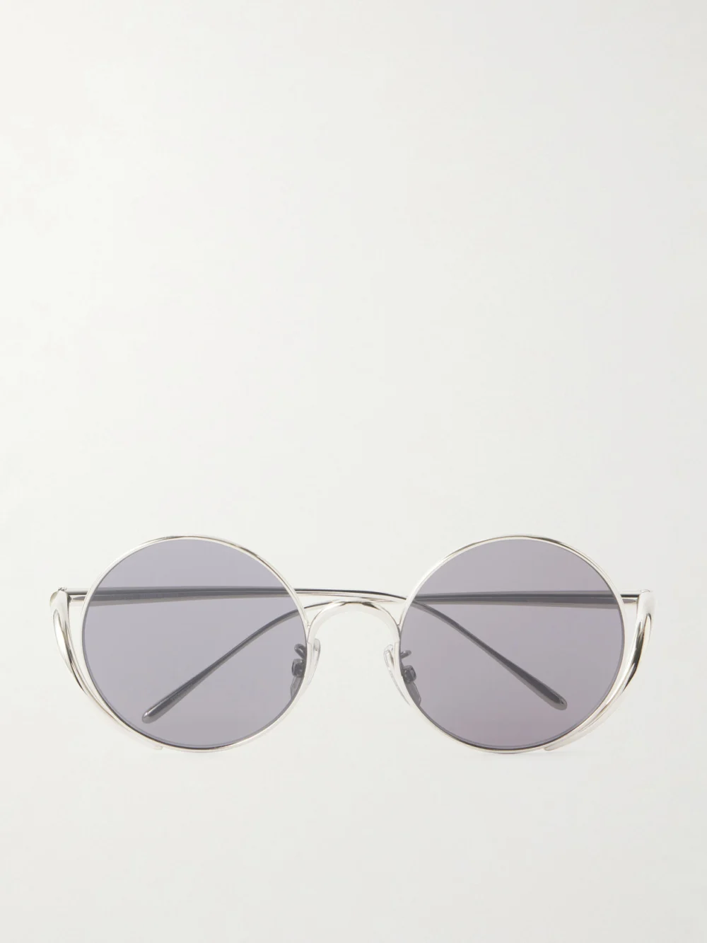 Loewe Round-frame Silver-tone Sunglasses