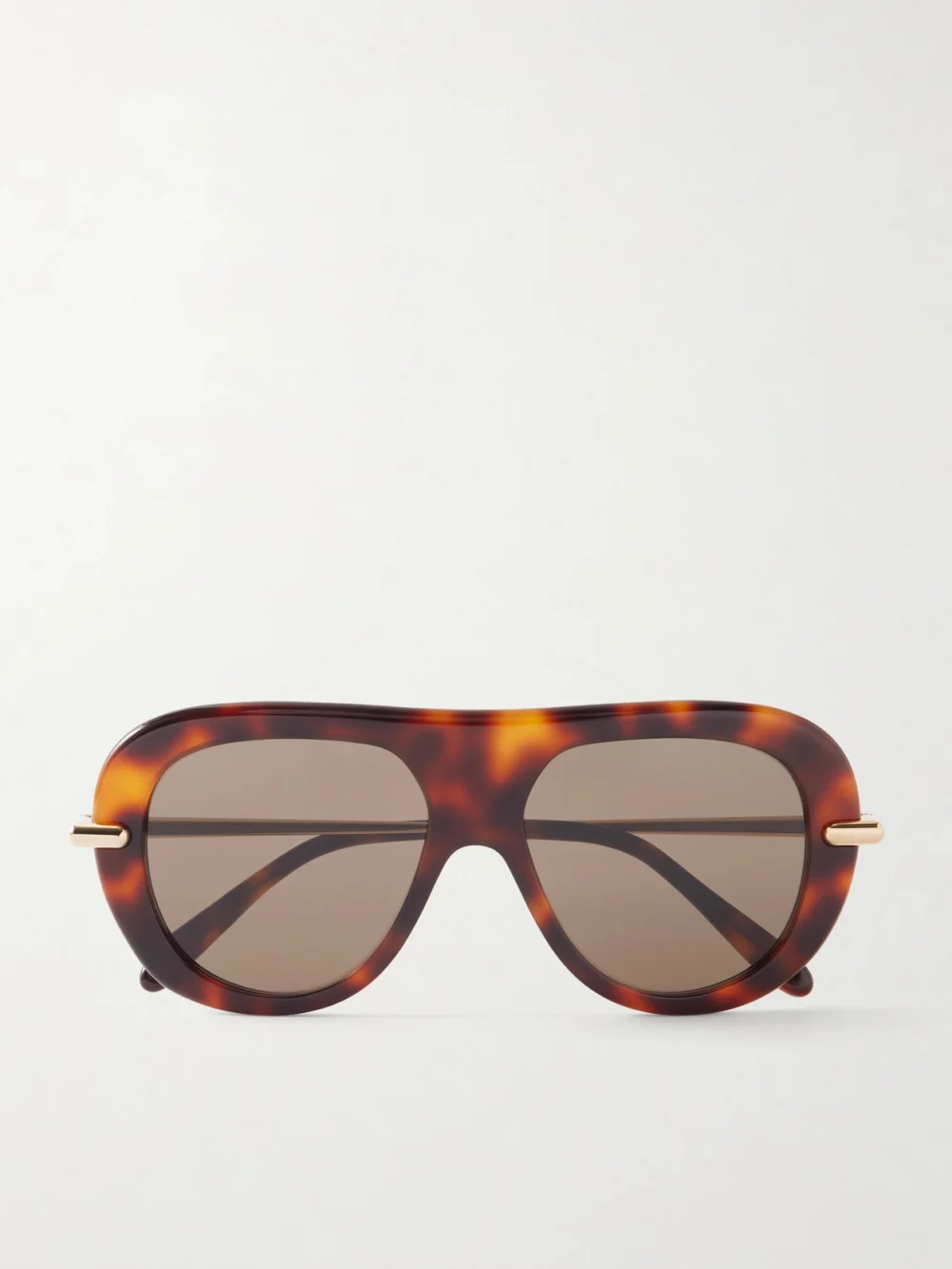 Loewe Slim Aviator-style Tortoiseshell Acetate Sunglasses