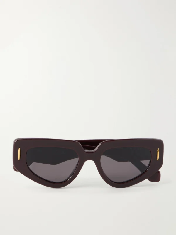 Loewe Small Butterfly Screen Oversized D-frame Acetate Sunglasses