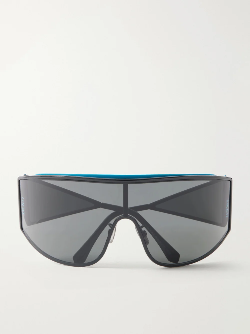 Loewe Speed Shield Mask Metal Sunglasses in gray