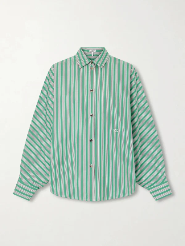 Loewe Striped Cotton-poplin Shirt