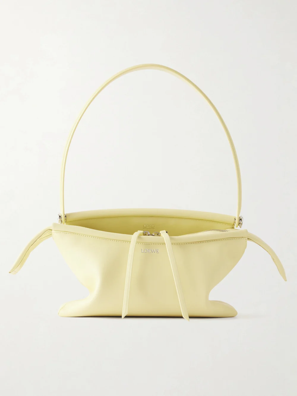 Loewe Whisker Leather Shoulder Bag in pastel yellow