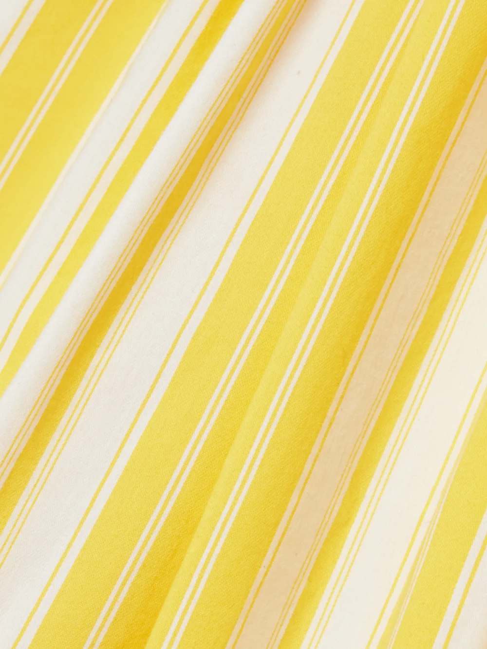 Close-up detail of the Loretta Caponi Anghiari Belted Striped Cotton-blend Poplin Midi Dress