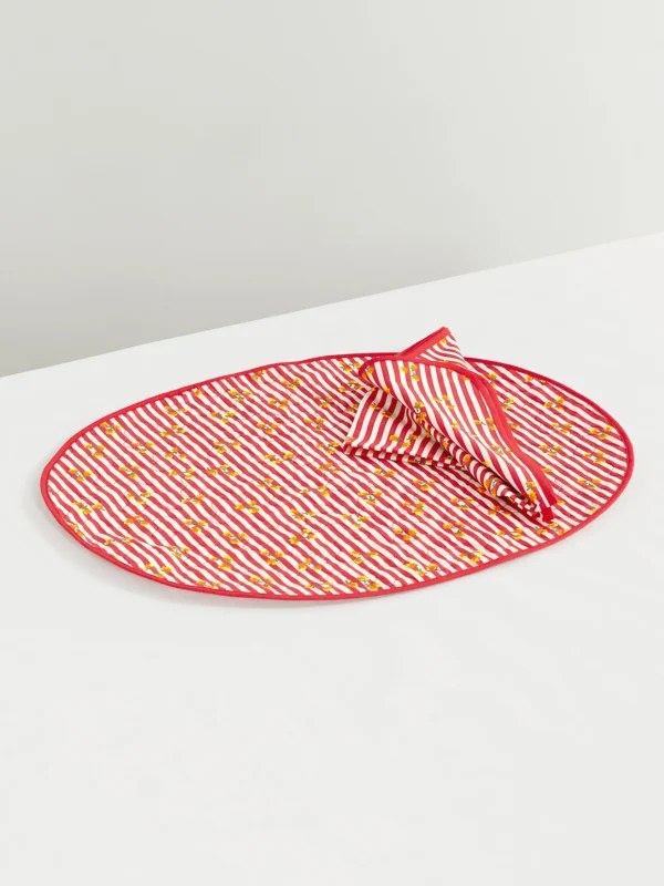 Loretta Caponi Printed Cotton Placemat and Napkin Set