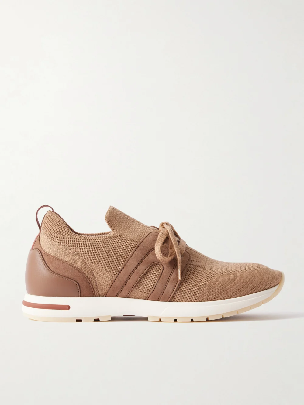Loro Piana 360 Lp Flexy Walk Suede and Leather-trimmed Wool Sneakers in beige