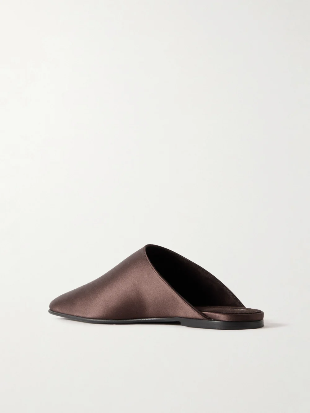 Back view of the Loro Piana Alba Satin Slippers