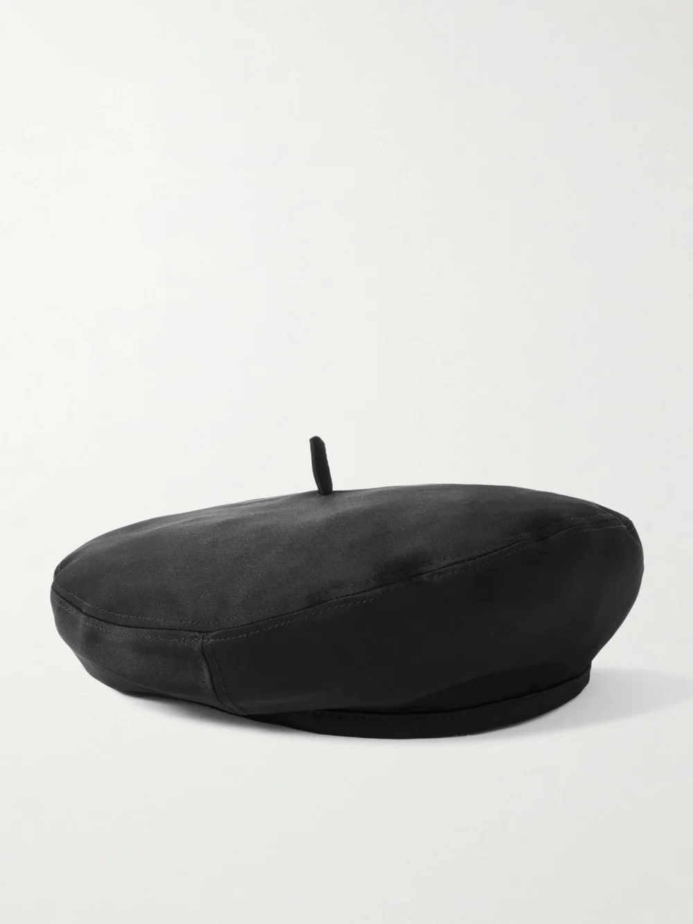 Loro Piana Anna Washed-silk Beret in black