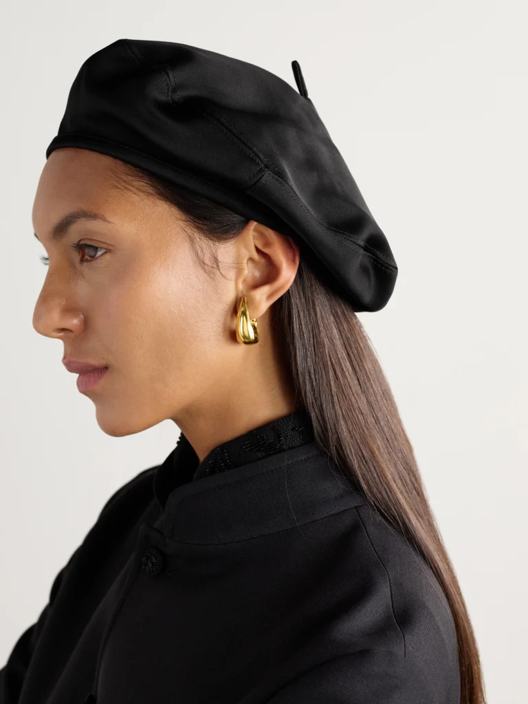 Loro Piana Anna Washed-silk Beret