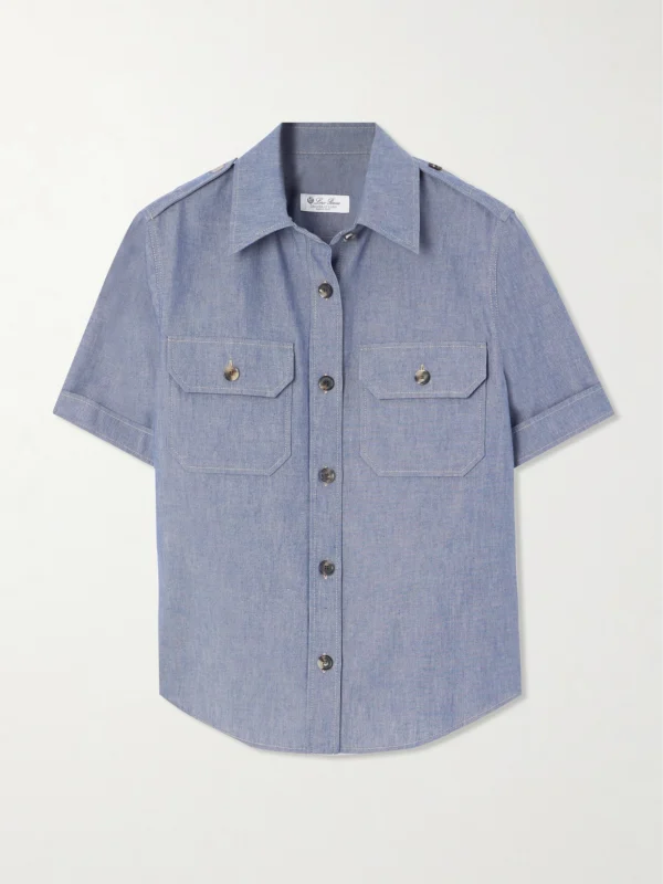 Loro Piana Annalisa Cotton and Cashmere-blend Chambray Shirt