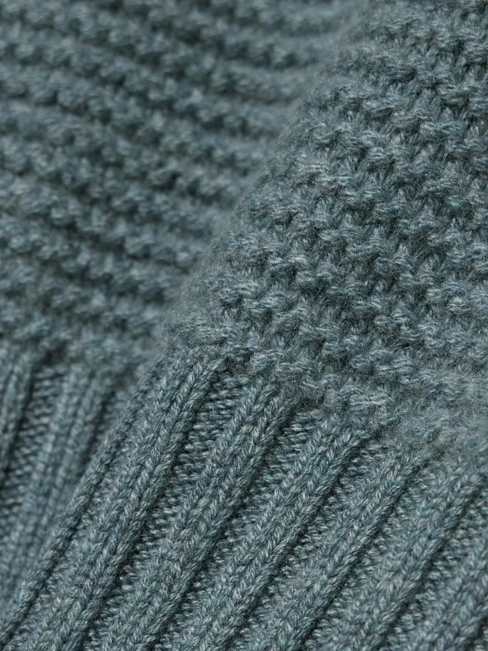 Close-up detail of the Loro Piana Ashi Cropped Ribbed Cashmere Sweater