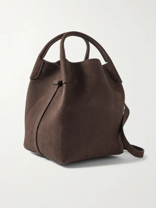 Loro Piana Bale Small Textured-suede Shoulder Bag