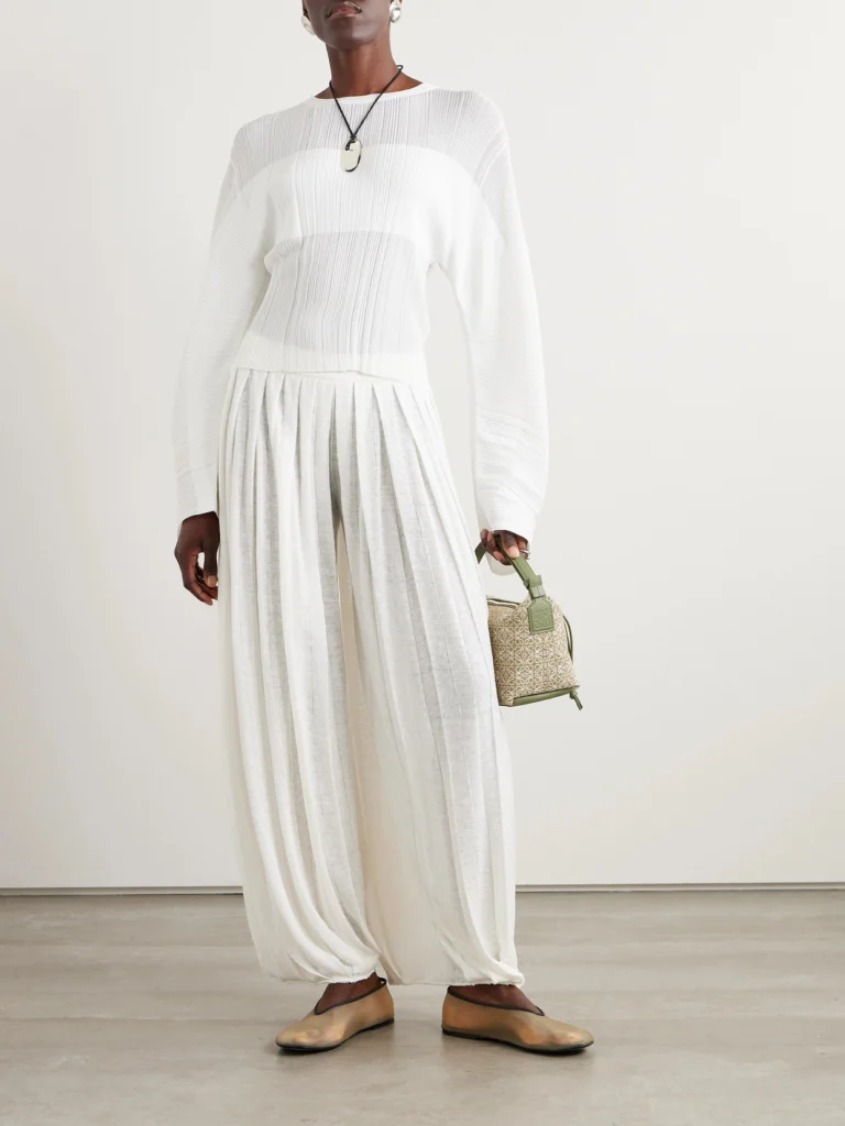 Loro Piana Balloon Pleated Linen Pants