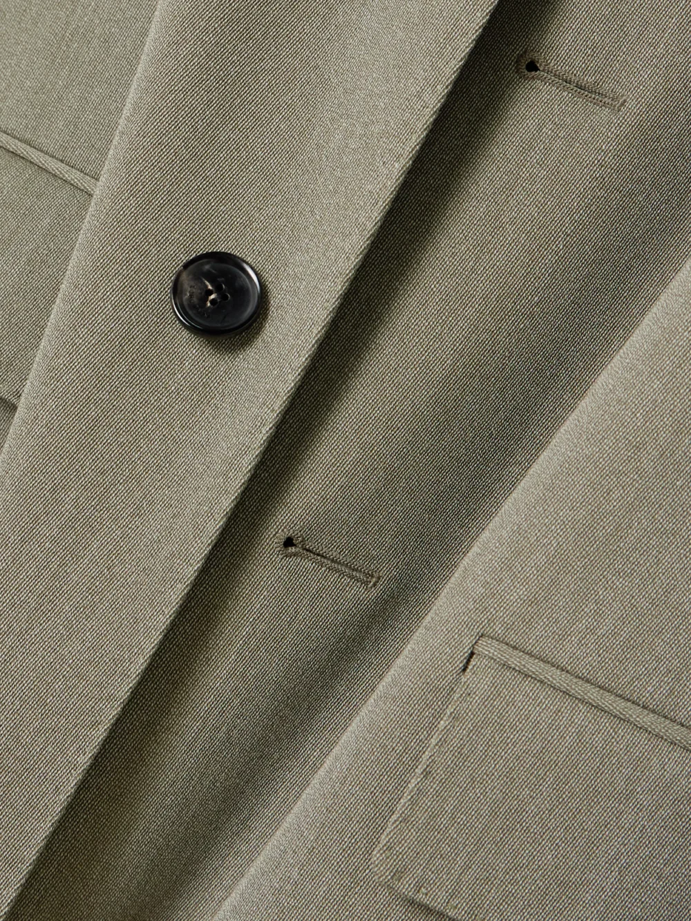 Close-up detail of the Loro Piana Blain Suede-trimmed Storm System® Wool Coat