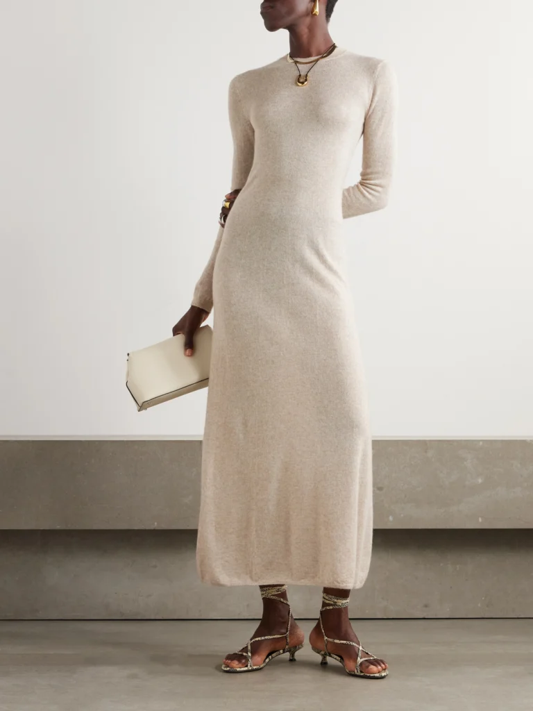 Loro Piana Camino Cashmere and Silk-blend Midi Dress