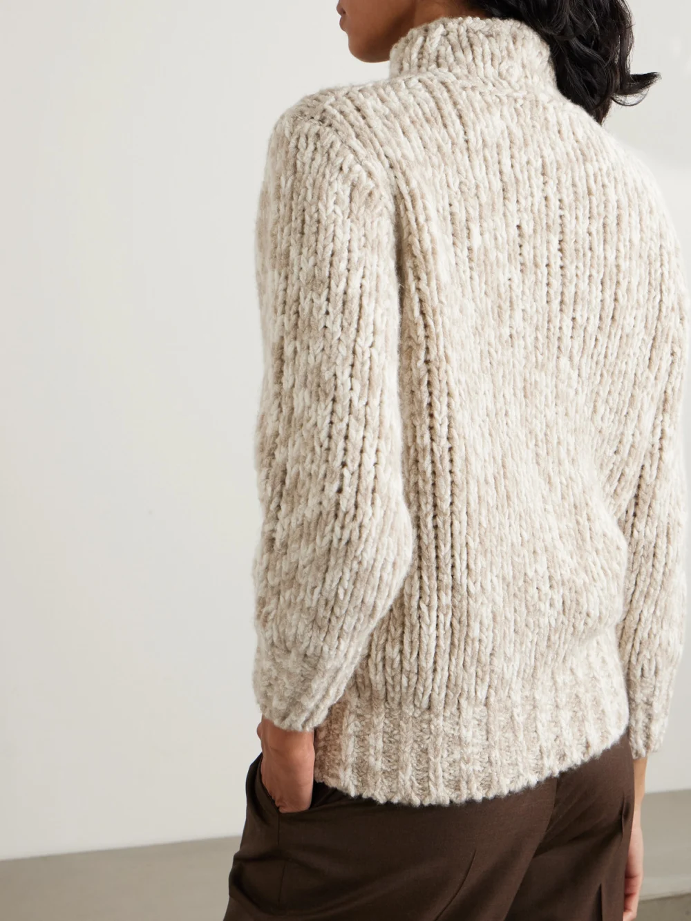 Back view of the Loro Piana Cashmere and Silk-blend Sweater