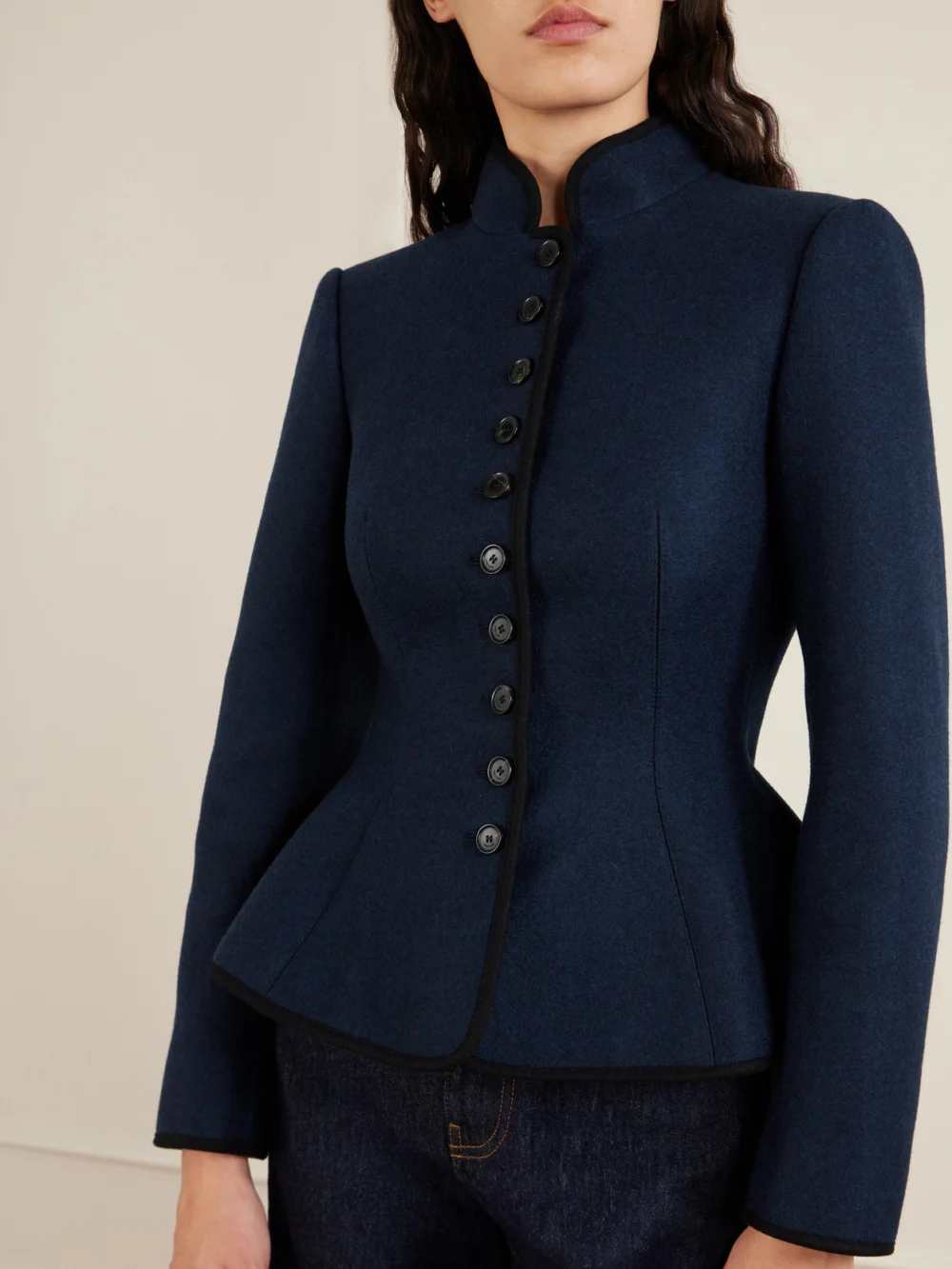 Close-up detail of the Loro Piana Cashmere Jacket