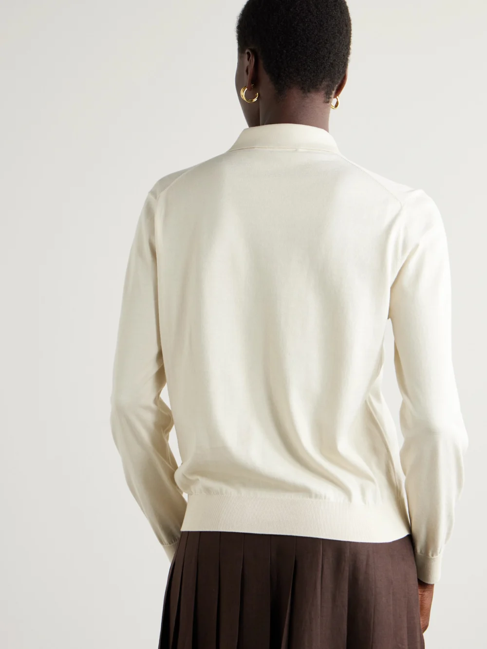 Back view of the Loro Piana Cotton Polo Shirt