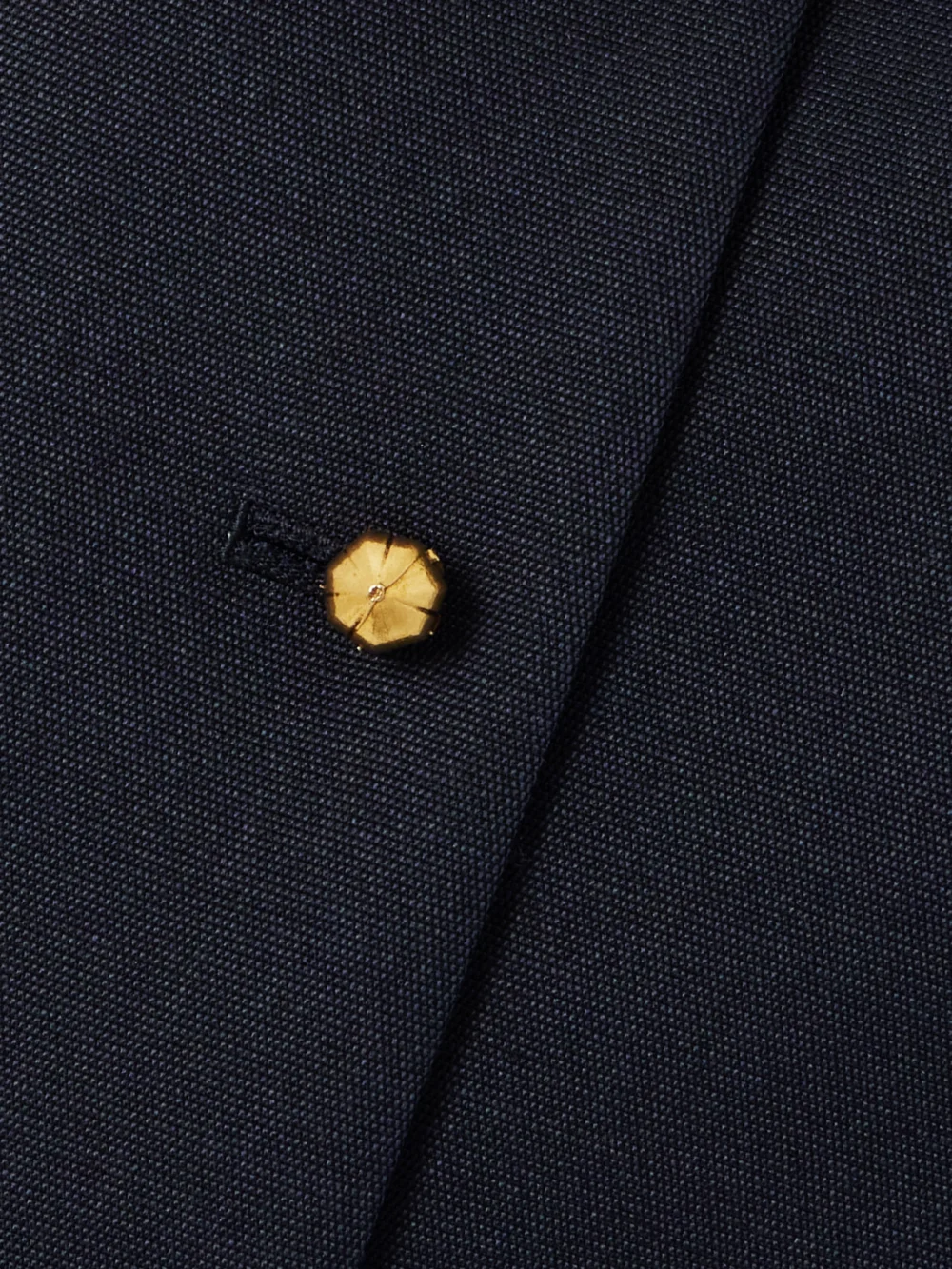 Close-up detail of the Loro Piana Dianne Layered Satin-trimmed Grain De Poudre Wool and Silk-blend Vest