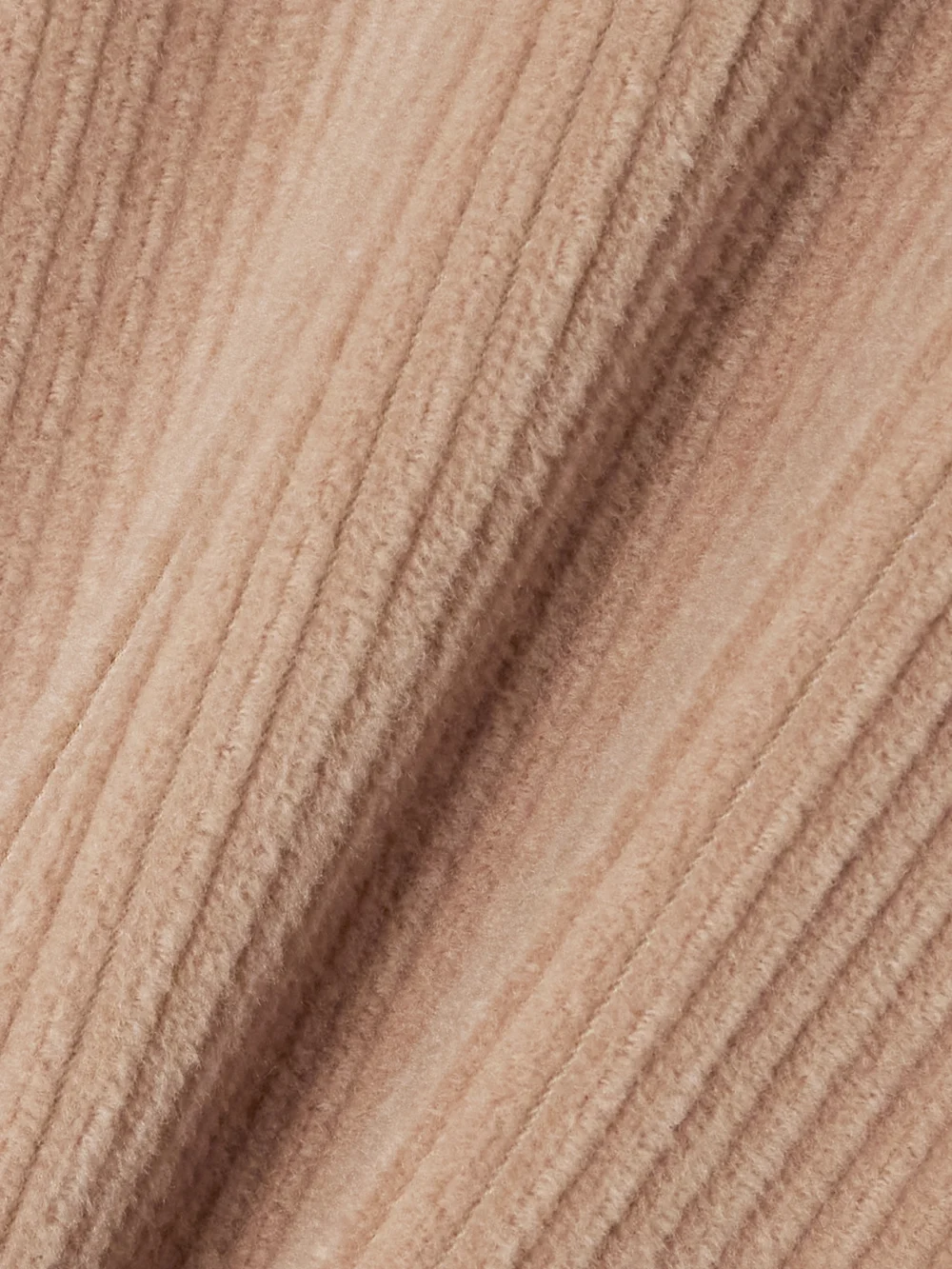 Close-up detail of the Loro Piana Double-breasted Belted Cashmere-corduroy Coat