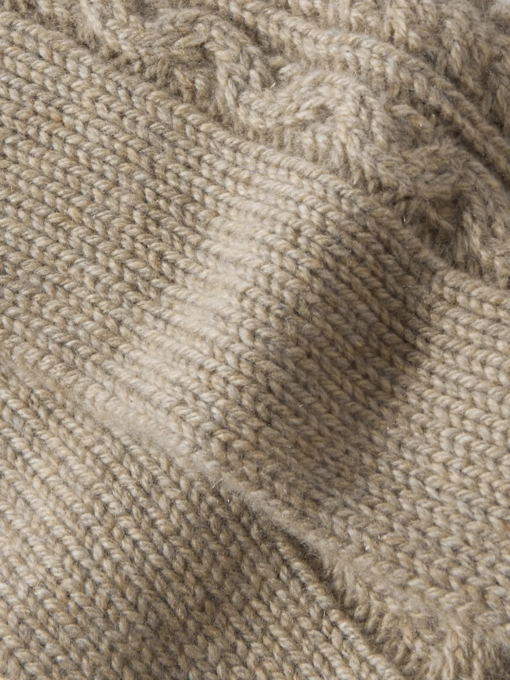 Close-up detail of the Loro Piana Eyre Cable-knit Cashmere Socks