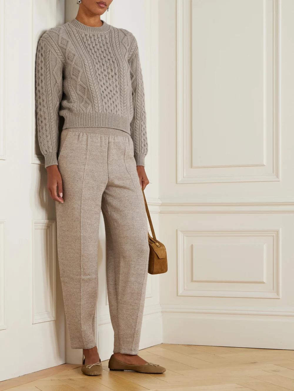 Loro Piana Eyre Cashmere-blend Sweater, worn by a model