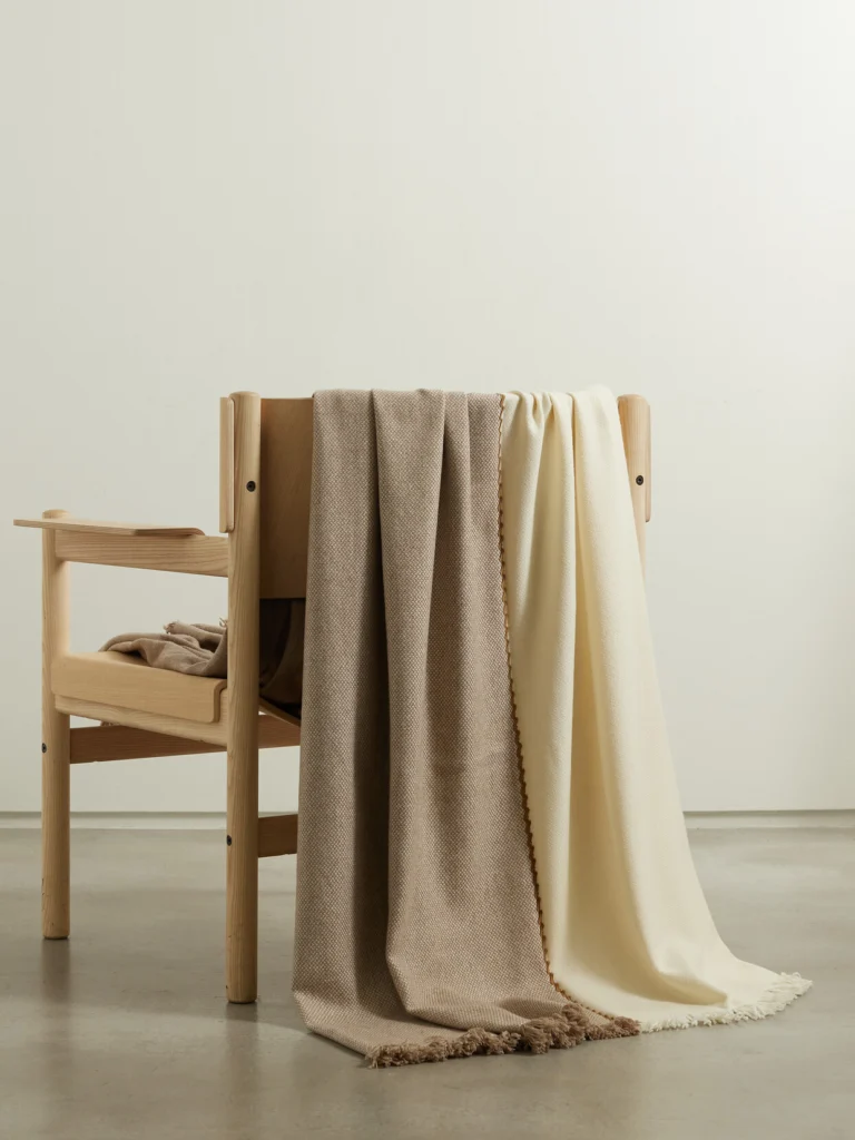 Loro Piana Gobi Suede-trimmed Fringed Color-block Cashmere Throw
